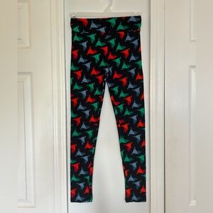 Black LuLaRoe Leggings with Origami Birds